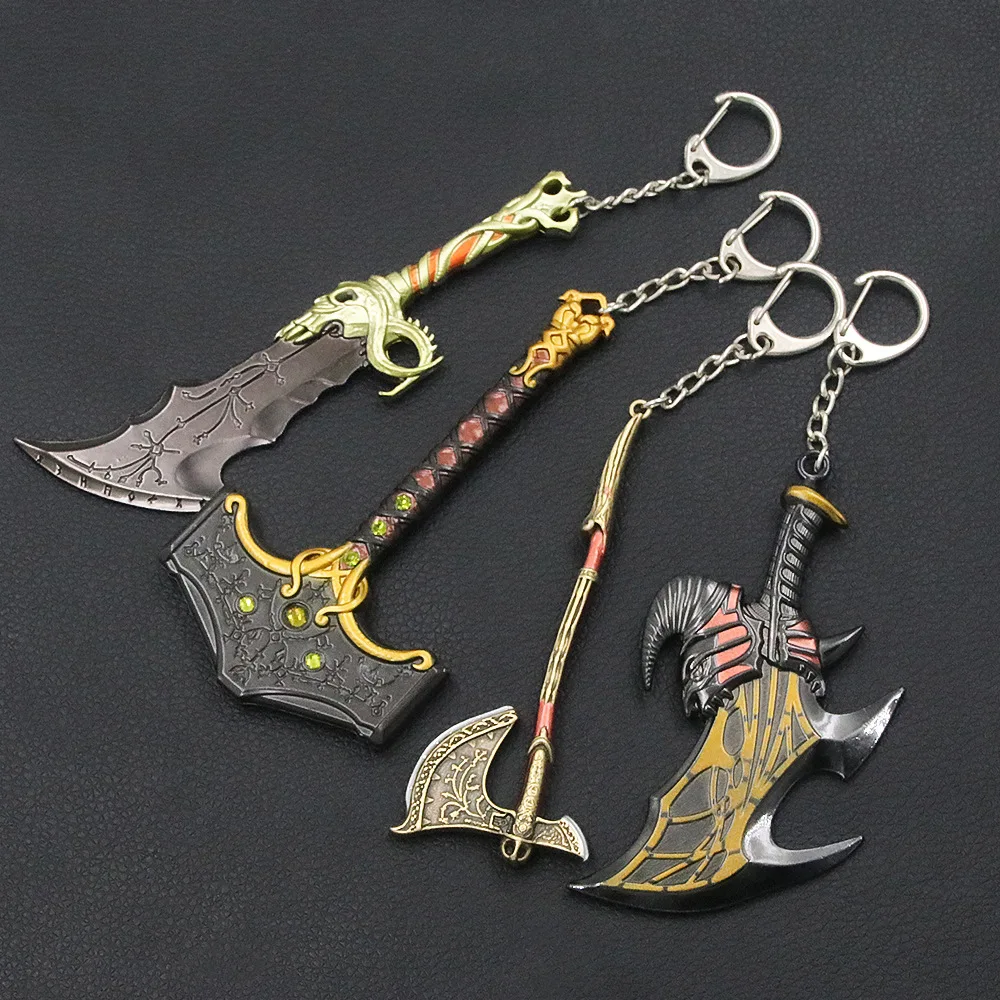 Game God of War: Ragnarok Keychain Blades of Athena Weapon Model Cosplay Props Keychain For Women Men Fans Jewelry Pendant Gifts