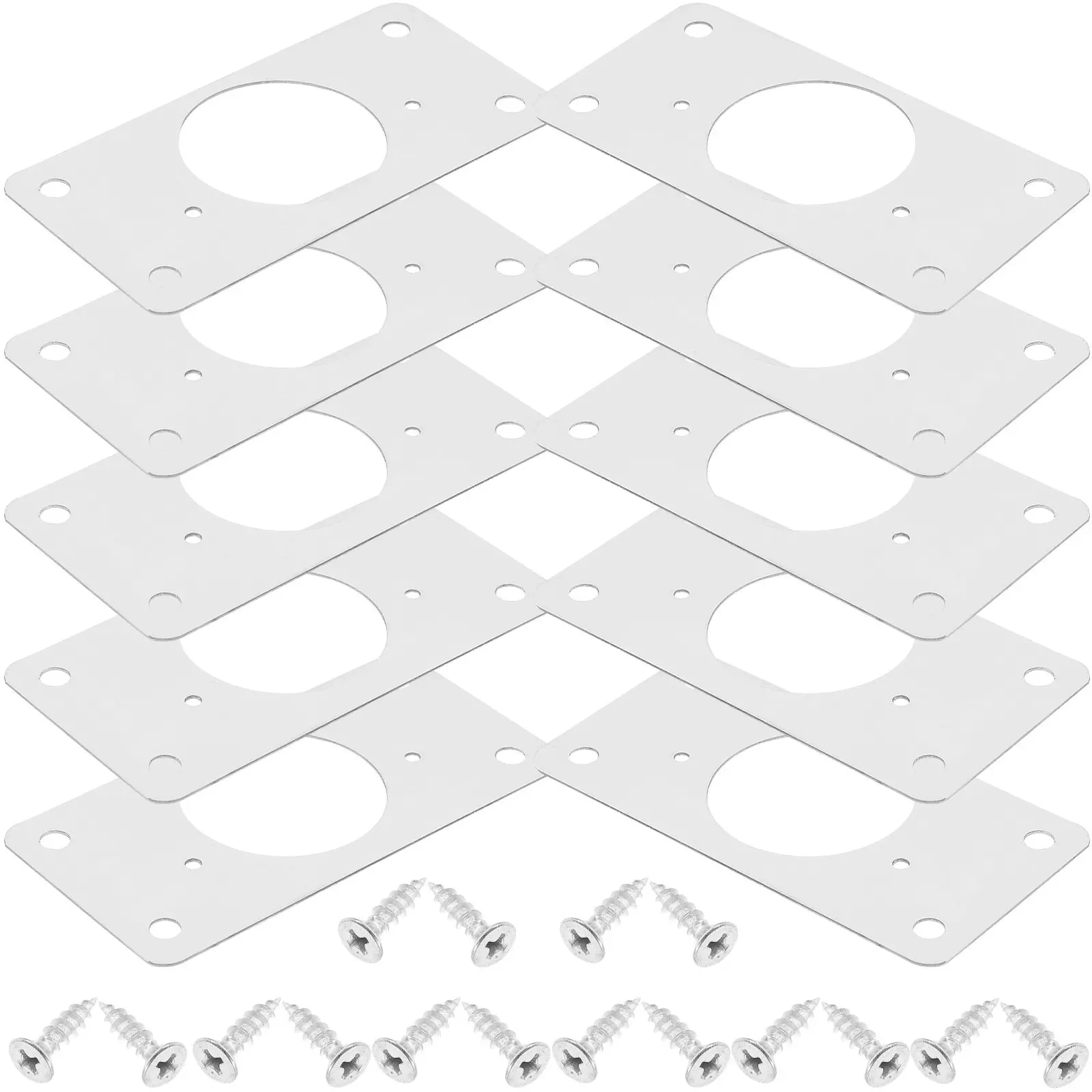 

10 шт. ремонтных пластин для петель шкафов, прочные стальные кронштейны с отверстиями для саморезов, усиленные ремонтные пластины для полок