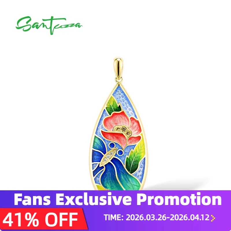 

Женский кулон из серебра 925 пробы, с эмалью