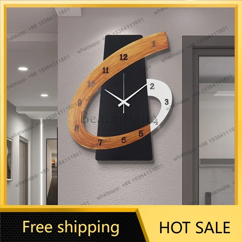LJY Vintage Mechanical Wall Clock Silent Non Ticking Minimalist Design Analog Desk Clock for Living Room Bedroom Office Home Dec