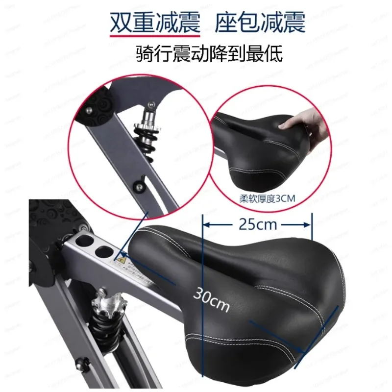 ES32 Electric Scooter 3 Wheels Foldable Trike with Seat for Adults, Light Weight Mobility with Reverse Function and Key Switch