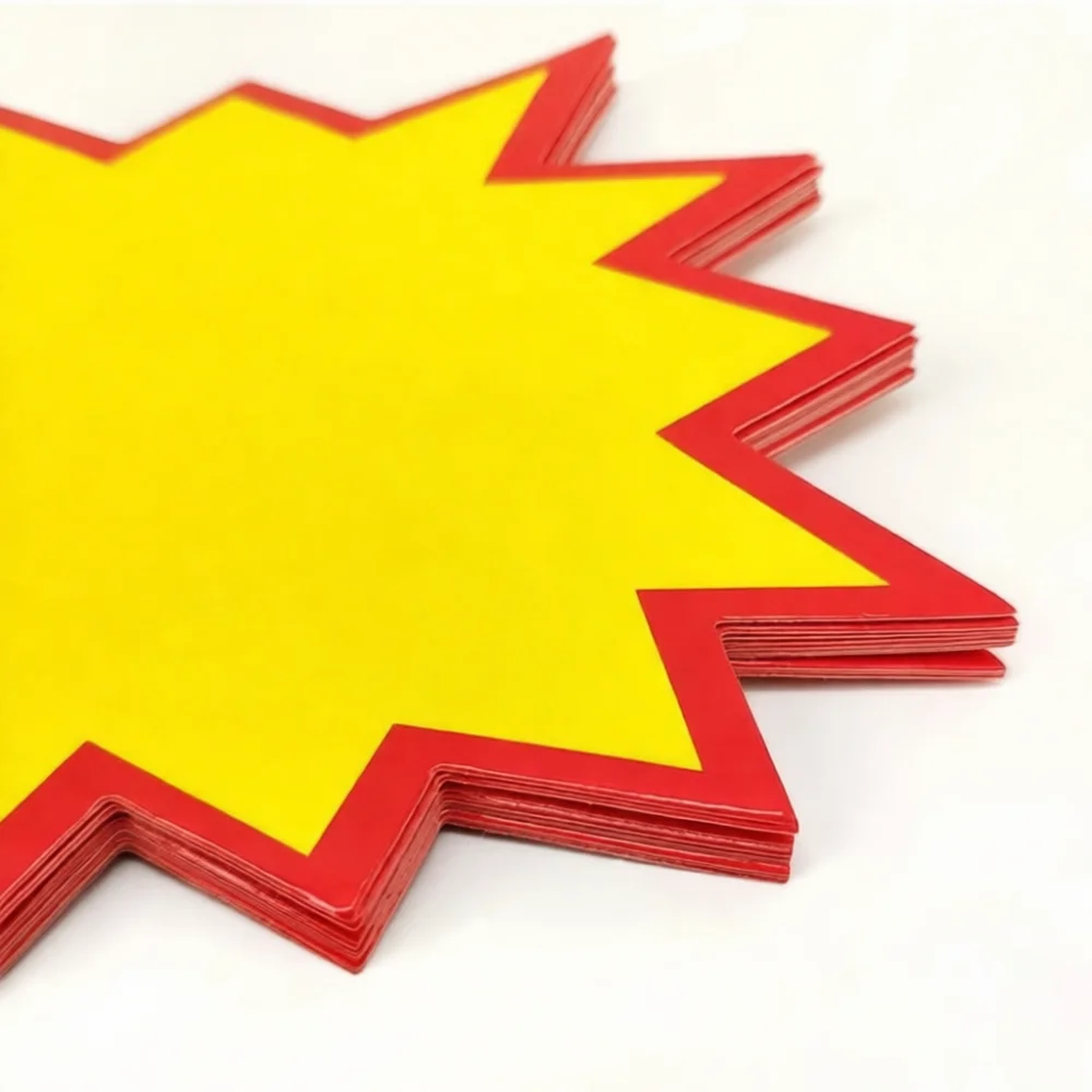 Retail Promotion Tags Erasable POP Sign Paper Supermarket Price Display Cards Blank Marketing Boards Office Supplies