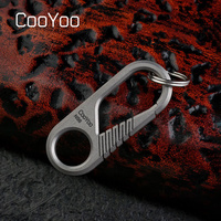 CooYoo NS6K Titanium Alloy Keyring Keychain Multi-purpose Hook Metal Fast Hanging Buckle Outdoor Tool EDC