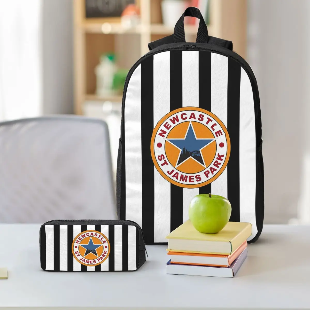 العقعق نيوكاسل نيوكاسل العقعق على ظهره الطالب الكتب حقيبة مدرسية حقائب كتف 3ps معزول حقيبة الغداء مقلمة