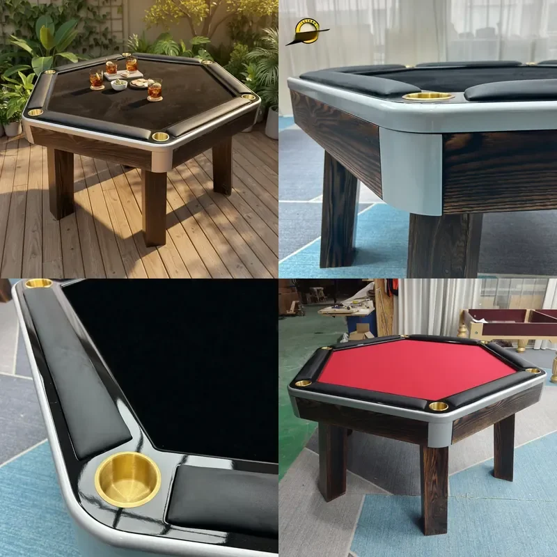 Factory Modern Style Professional Casino Desk Tables Custom Wooden Roulette and Poker Tables for Entertainment