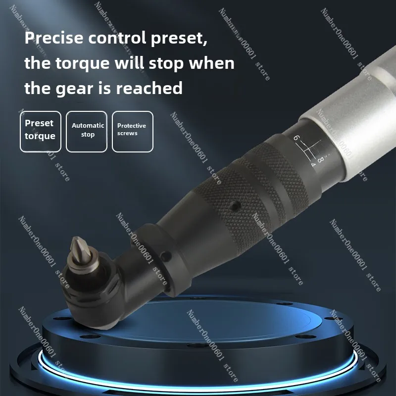 Pneumatic Elbow Clutch Air Batch Preset Torque Automatic Stop 90 Degree Right-angle Screwdriver