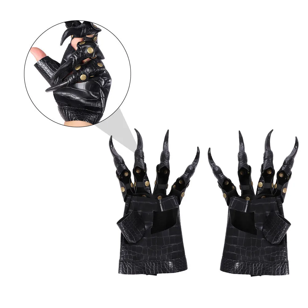 Guantes de garra de dragón, pelotas de mascarada duraderas negras, festivales de música, espectáculos de baile, accesorios de carnaval, guantes de Halloween aterradores, garra
