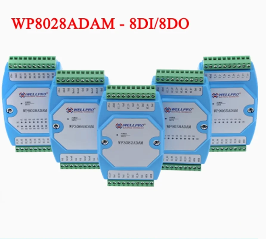 

Модуль цифрового ввода и вывода, изолированный 8DI/8DO RS485 MODBUS RTU WP8028ADAM NPN