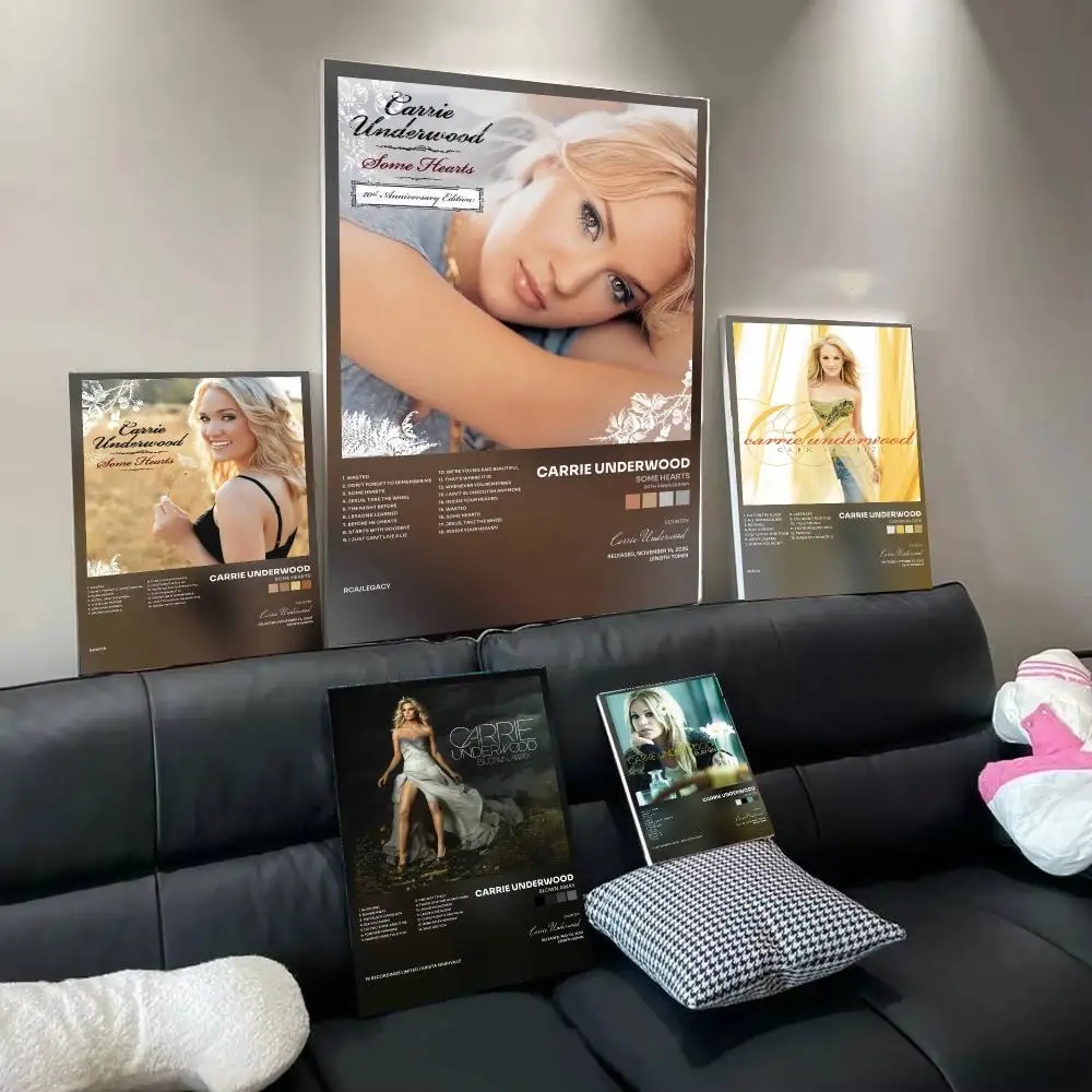 Singer C-Carrie Underwood Poster Home Wall Decor Artwork Prints for Living Room Bedroom Apartment Decoration