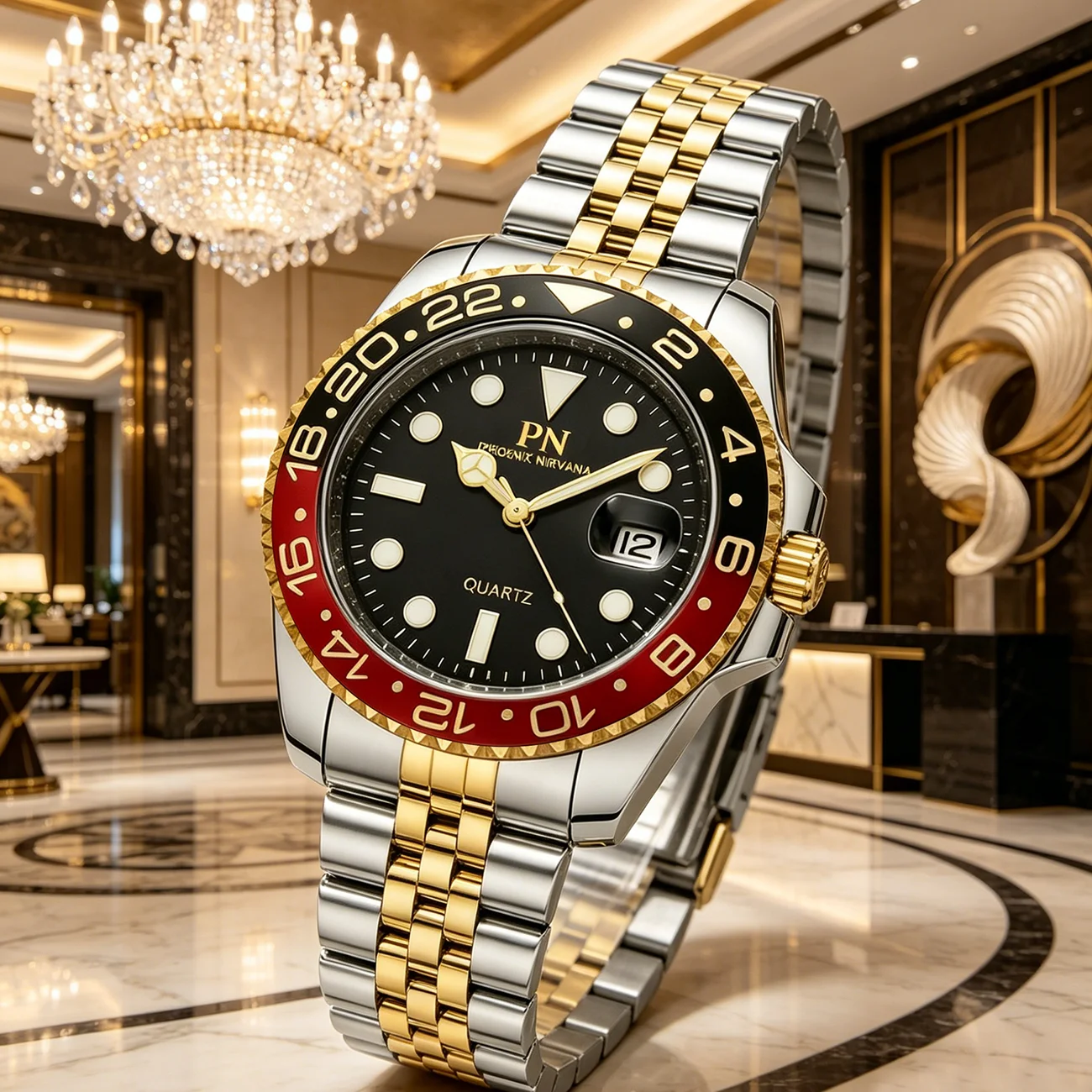 Men's Quartz Wristwatch, Stainless Steel Waterproof Watch, Fashion Casual Sports Wristwatch for Men and Women, Luminous Watch