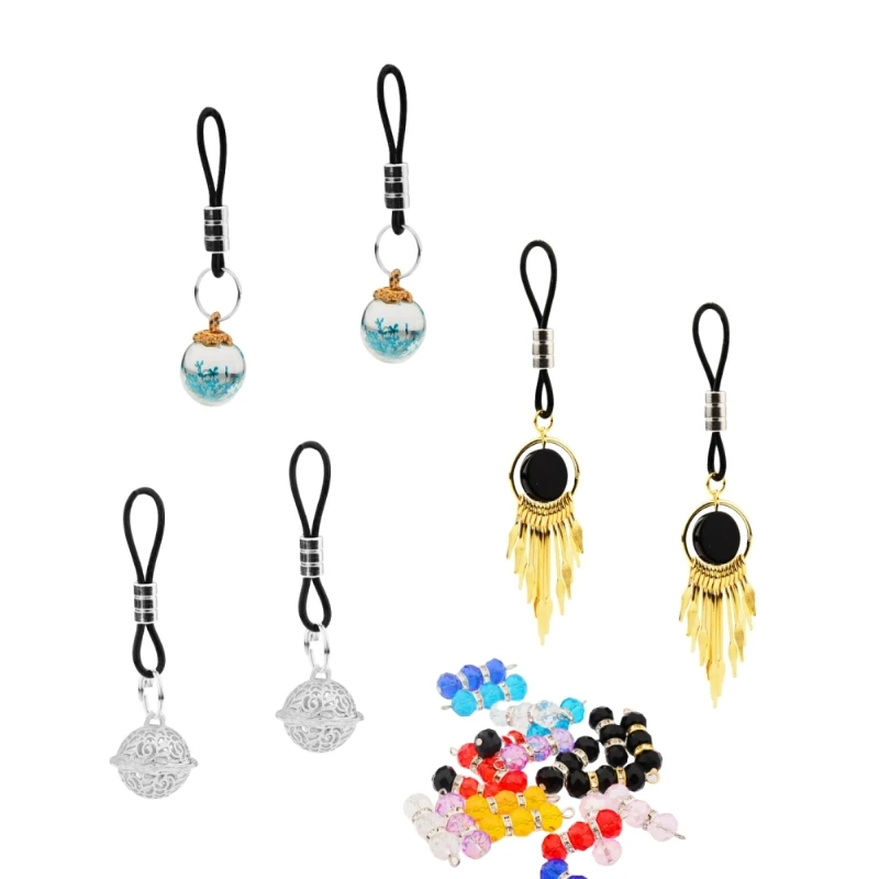 Distinct Simple Shibari Gadget with Silicone Rubber Band Rhinestone Nipple Clamp for Women Breast Tighten Ropes Erotic Sex Toy