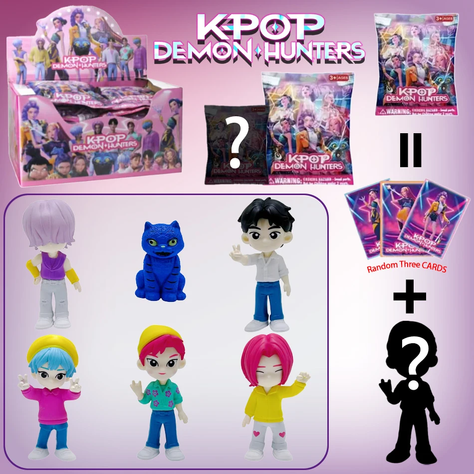 

Kpop Demon Hunters Фигурка Серия Слепая коробка Saja Boys Series QinYu Мистическая фигурка Дерпис Тигр Кукла Мини-декор Модель Игрушки Подарки