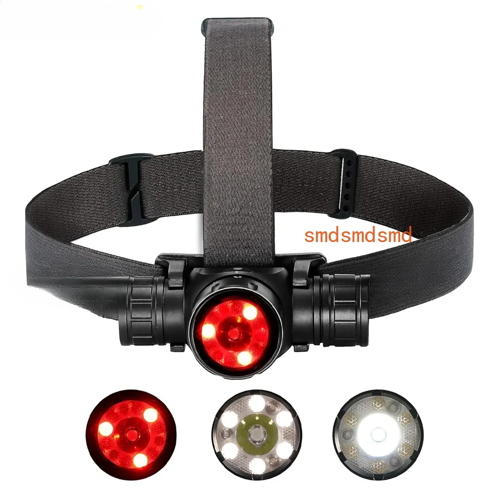 HS21 SFT40 LED 2000lm Red Headlamp 18650 USB C Rechargeable Flashlight Powerful Headlight with Infrared sensor