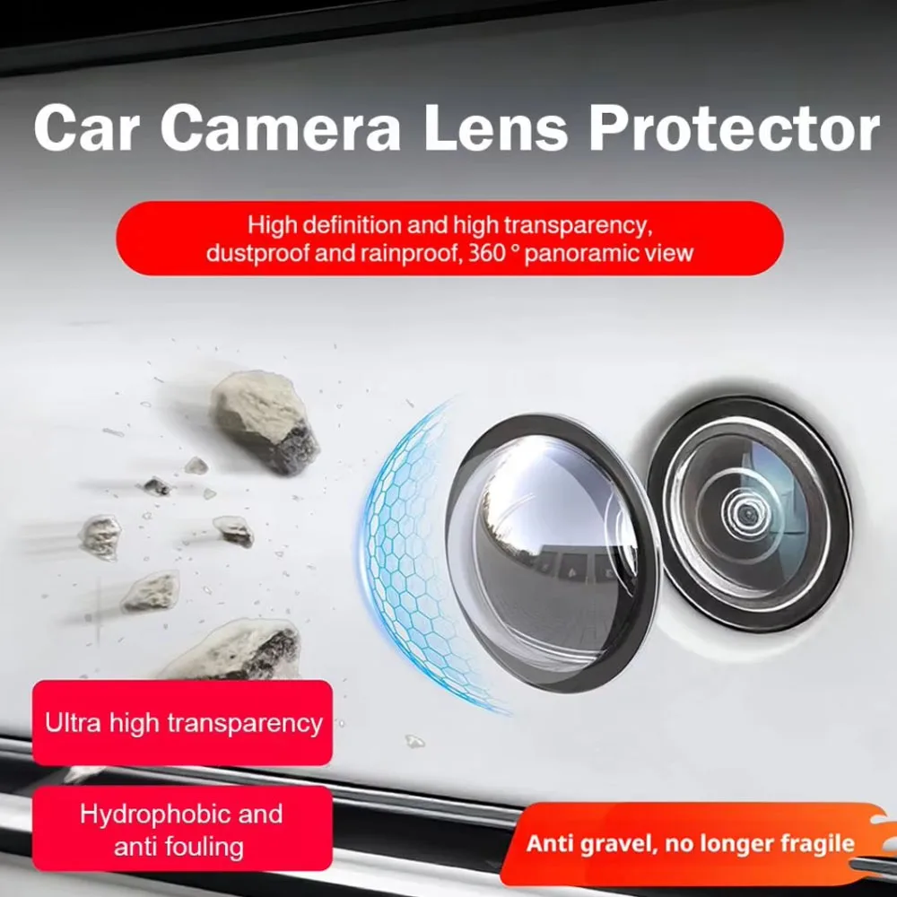 

2PCS Car Camera Lens Protector Film Advanced Scratch Car Camera Lens Guards Waterproof And Dustproof Protection Accessories