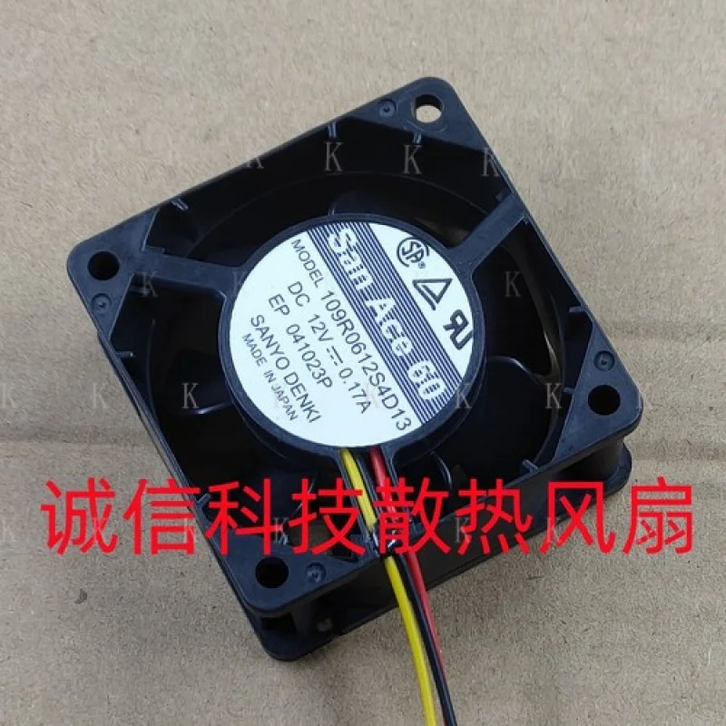 

C for Sanyo 109R0612S4D13 12V 0.17A 6025 60 * 60 * 25MM cooling fan