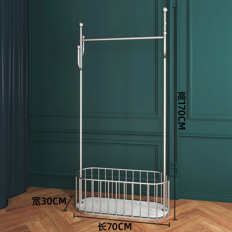 Bedroom Hallway Clothes Rack Shelf Rail Nordic Golden Entryway Standing Rack Save Space Storage Roupeiro Furniture GPF30XP