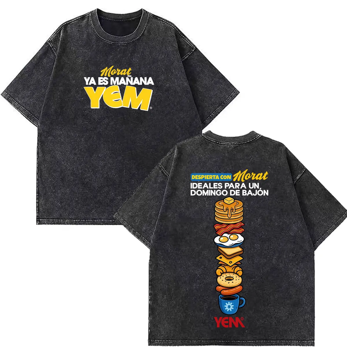 Morat Yem Se Fue El Ayer Y Ya Es Manana Tour 2026 Print T-shirts Men Women Aesthetic Trend Loose Cotton Vintage Washed T-shirts