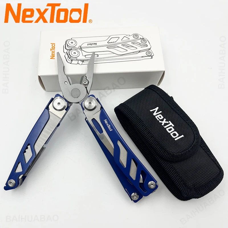 NexTool Flagship Pro Multitool Pliers 16 in 1 Multi-functional edc Outdoor Hand Tools Pocket Knife Saw Scissors Blue Color