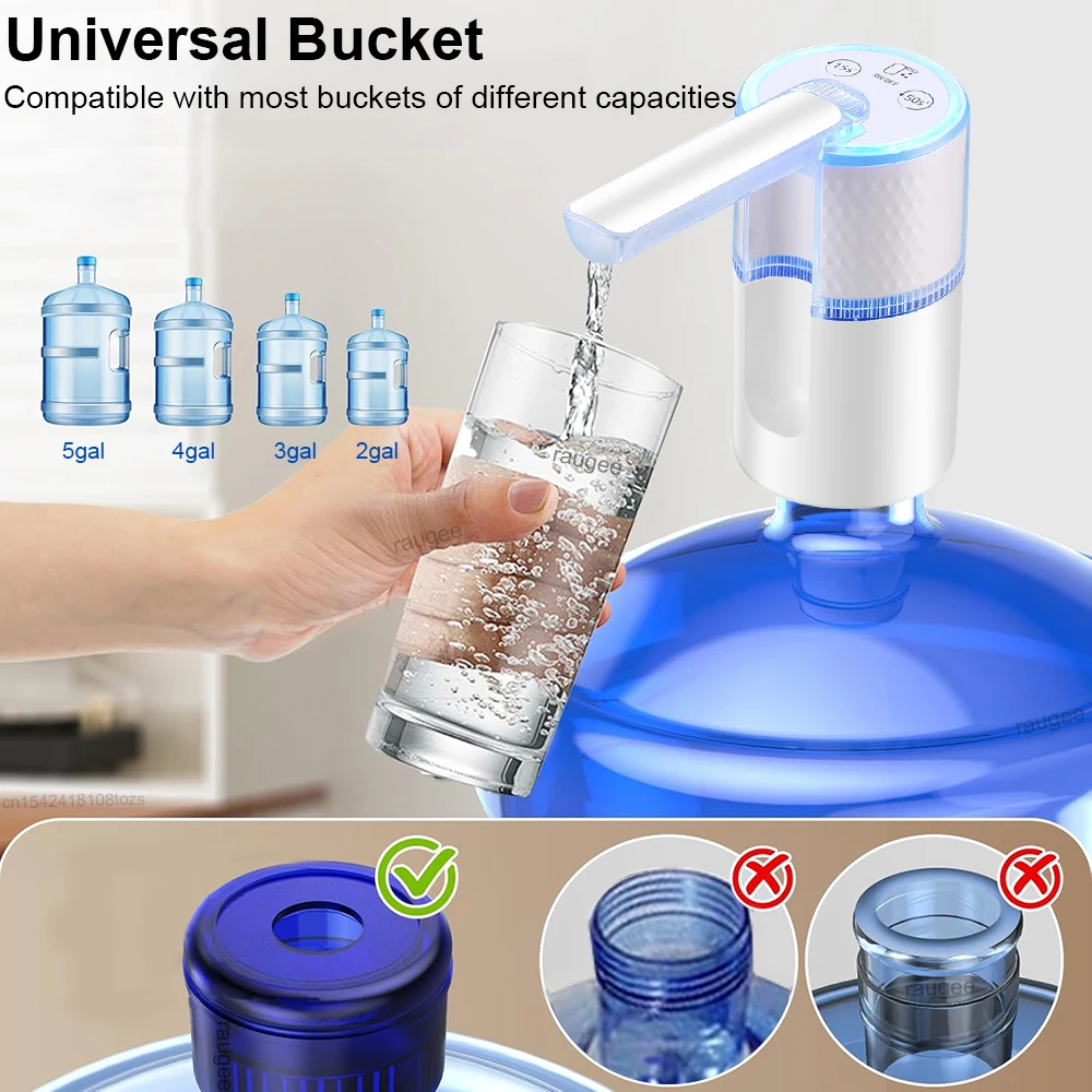 전기 식수 펌프 갤런 음료수용 자동 물병 디스펜서 가정 사무실용 접이식 물병 펌프