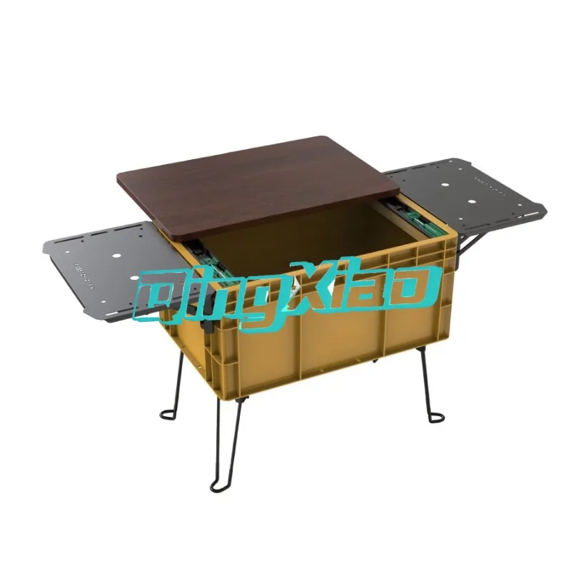 50L Camping Storage Box Table Waterproof Wear Resistant PP Material Folding Table For Outdoor Picnic BBQ And Organizing