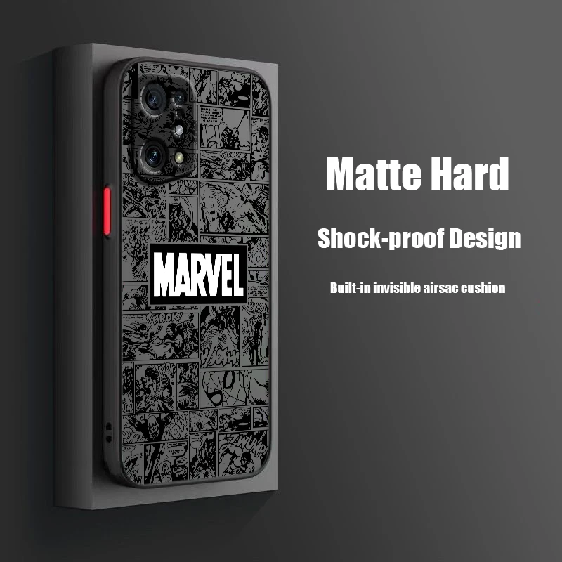 Avengers Spiderman casing ponsel transparan, casing ponsel transparan buram untuk OPPO Reno 8T 8 7 6 5 Z F SE Pro Plus Lite TPU