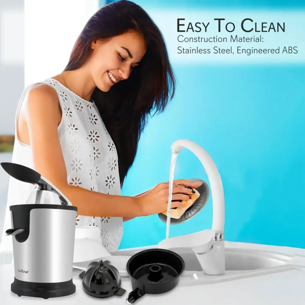 Электрическая соковыжималка для цитрусовых, 160 Вт, пресс для фруктов из нержавеющей стали, экстрактор с ручкой питания, конус, апельсин, лайм, гранат