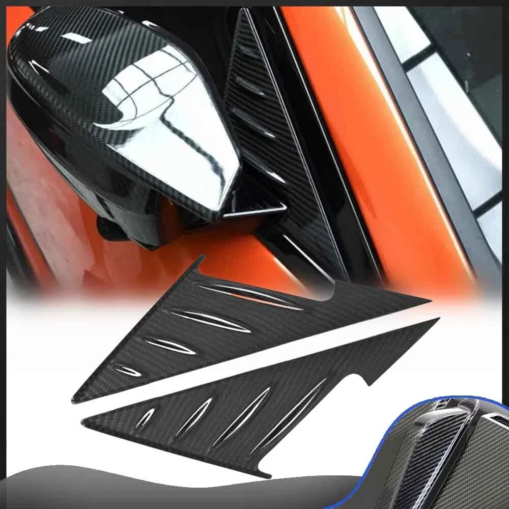 

Dry Carbon Car Mirror Caps Side Window Spoiler Triangle Cover For BMW G80 G82 G83