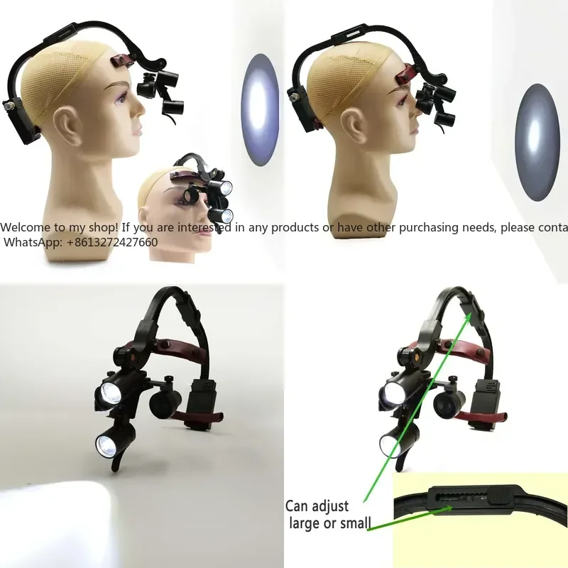 

Loupes 3.5X 2.5X Ergonomic Loupes with Light Magnifier Headband Loupes Equipments