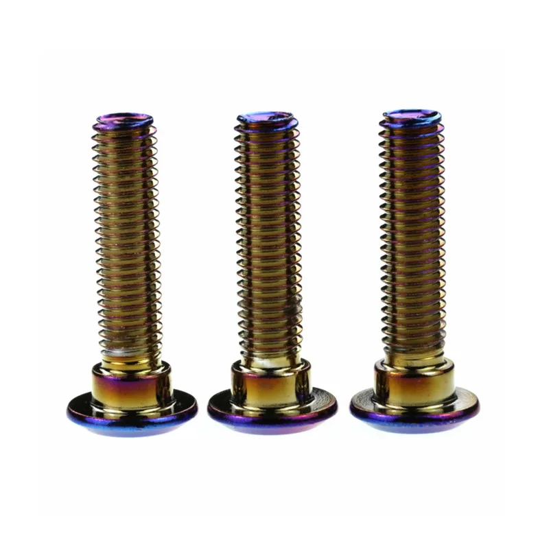 10 Pieces Motorcycle Rotor / Brake Disc Screws Bolts Plating Color M8*1.25mm*25mm/35mm For Honda Yamaha Kawasaki Suzuki Ornament