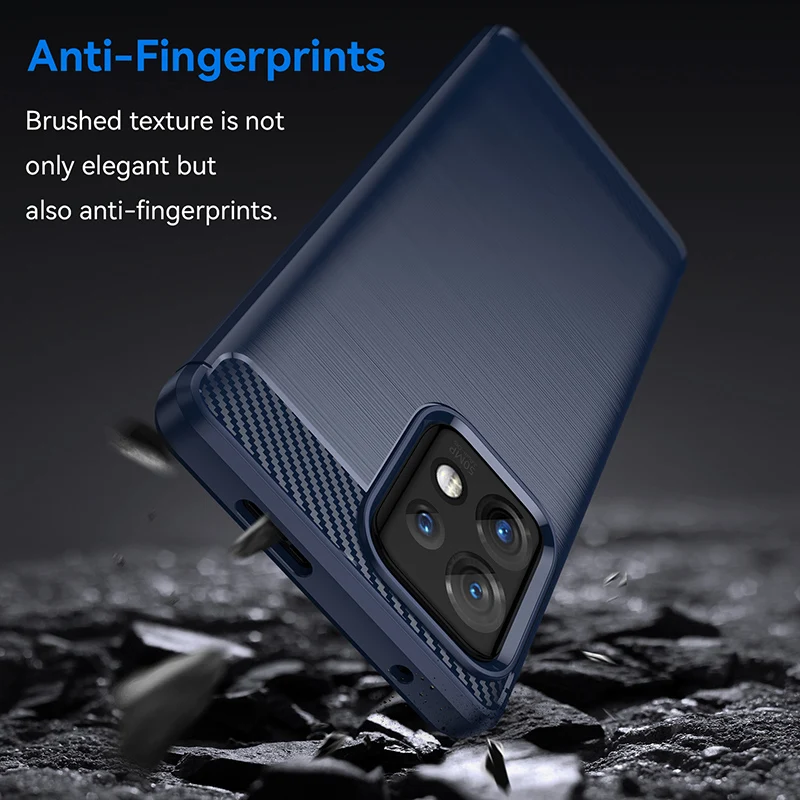 Carbon Fiber Matte Phone Case For Motorola Moto Edge 30 40 50 Pro S30 X X30 X40 X50 Ultra Luxury Soft Silicone Shockproof Case