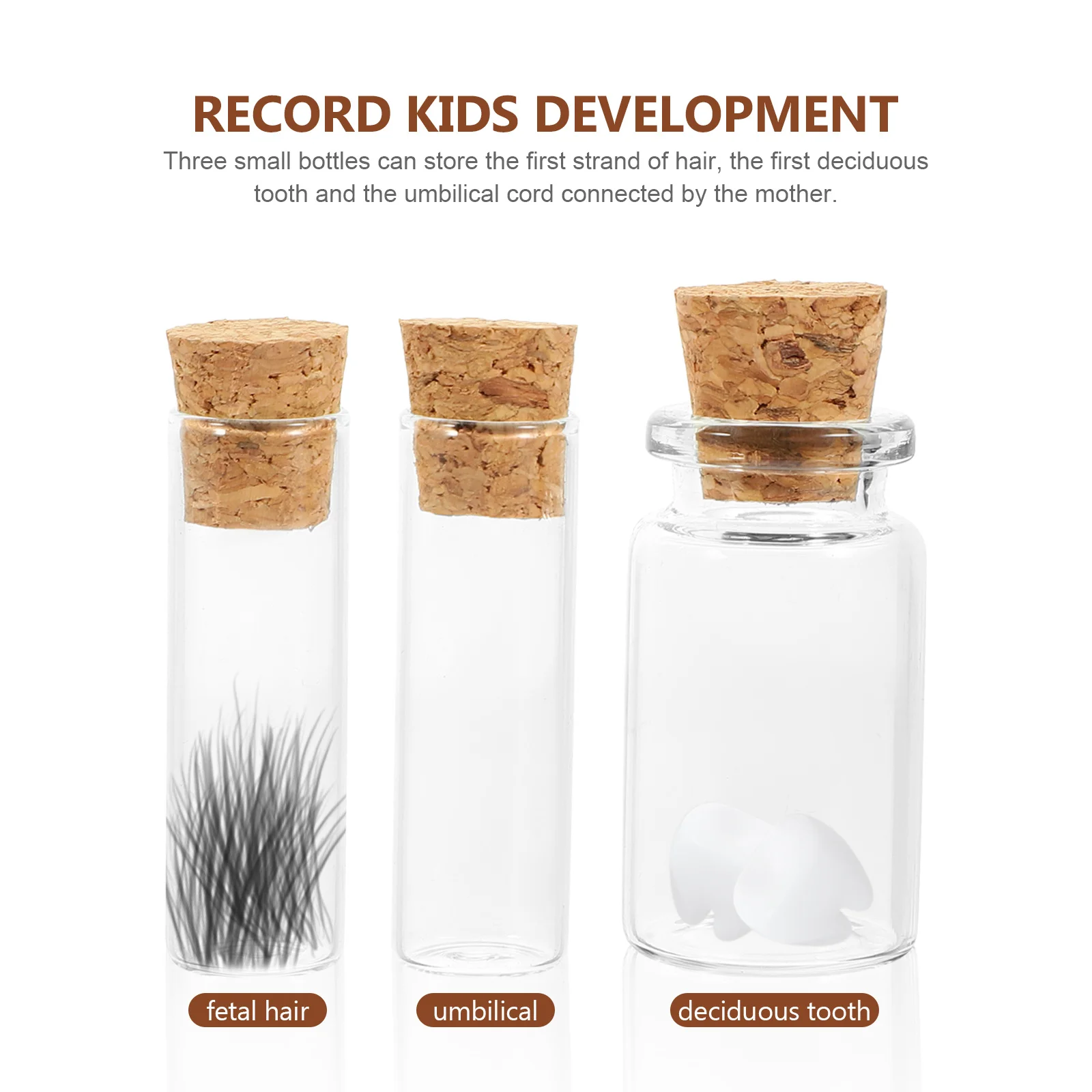 

1Set Tooth Preserve Box for Baby First Tooth Holder with Umbilical Cord Space Fetal Hair Keeper Kids Teeth Container Childhood