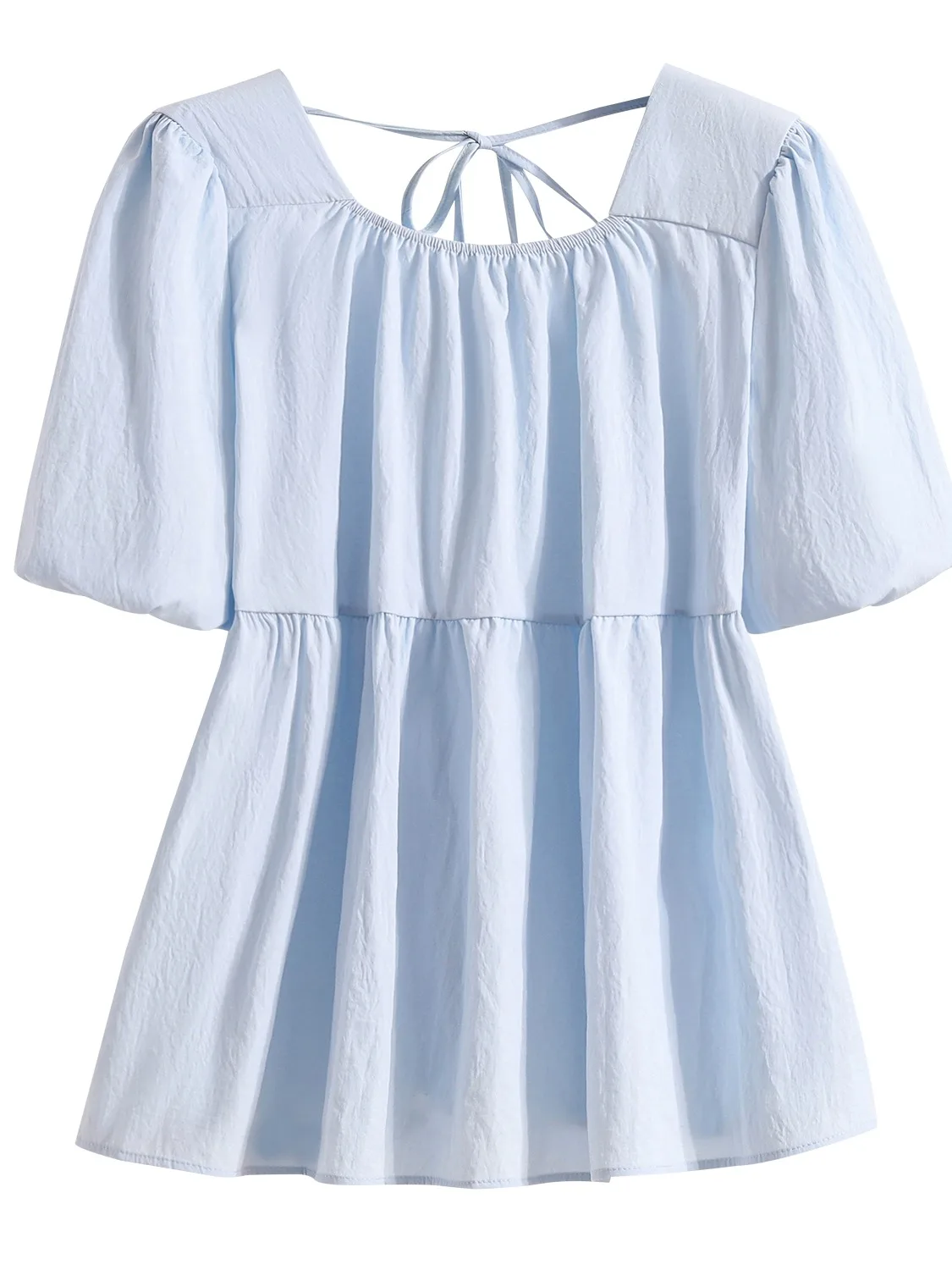 حجم كبير طوق مربع فقاعة الشيفون ort المرأة الصيف التخسيس البطن تغطي دمية irt الأعلى