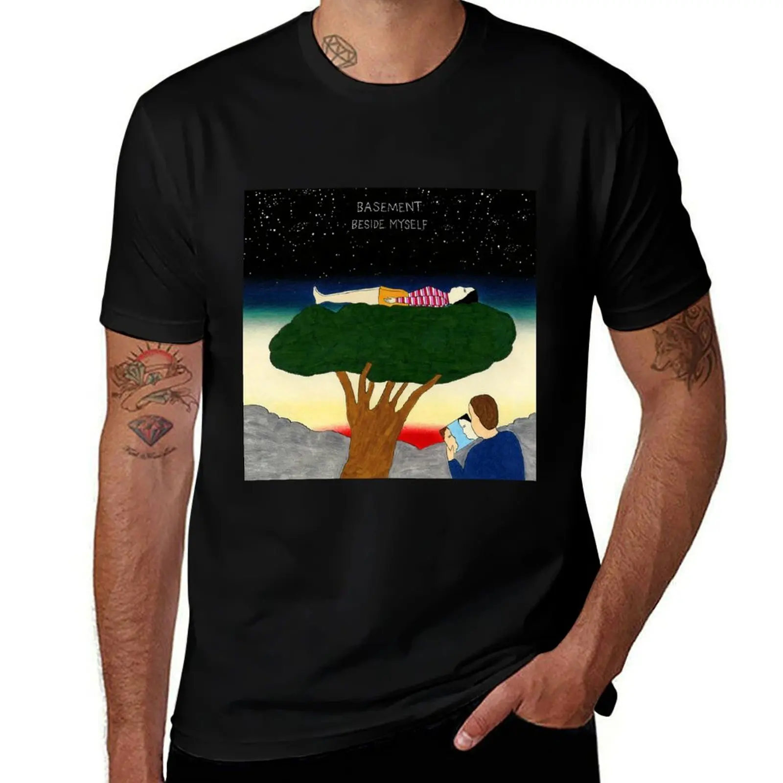 Basement - Beside Myself T-Shirt Minimalist Plain Crew Neck T-Shirt