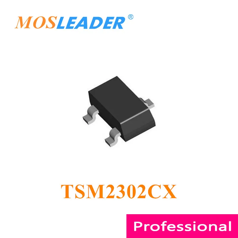 Mosleader TSM2302CX RFG SOT23 3000 قطعة TSM2302 N-قناة 20 فولت صنع في الصين جودة عالية