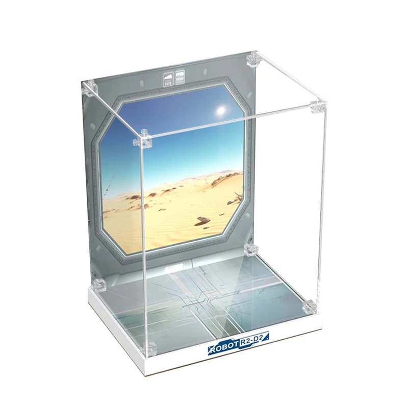 Display Case for Lego R2-D2 75379, 3MM Acrylic Display Box for Lego 75379 (No Model Set Included)