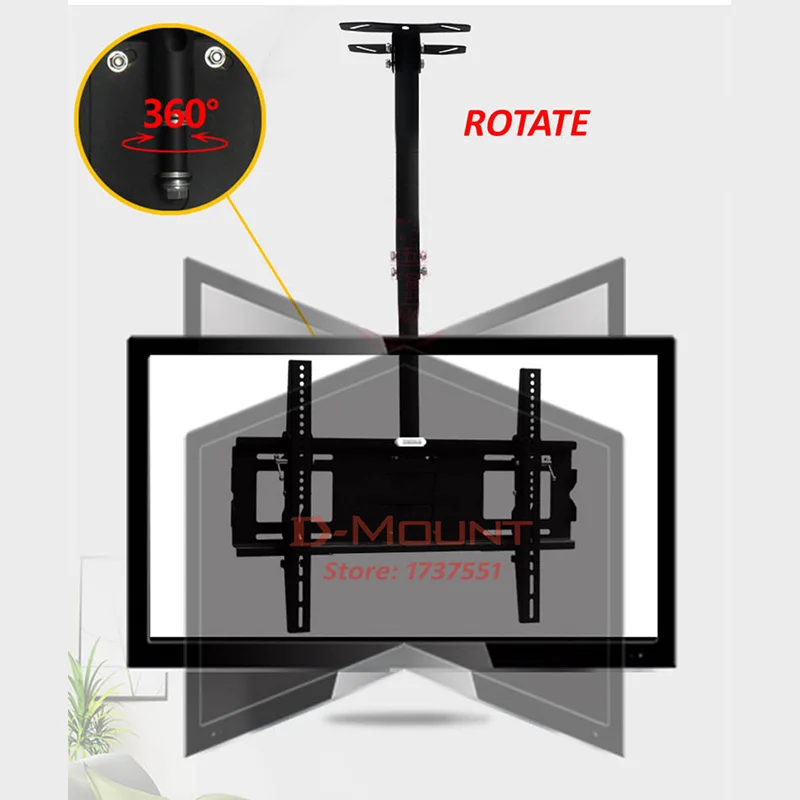 

DLC-904SHL 2 м сталь 400X400 46 "55" 15 наклон вверх вниз вращающийся настенное крепление для телевизора потолочный кронштейн для ЖК-дисплея настенная потолочная светодиодная подставка плазменный держатель