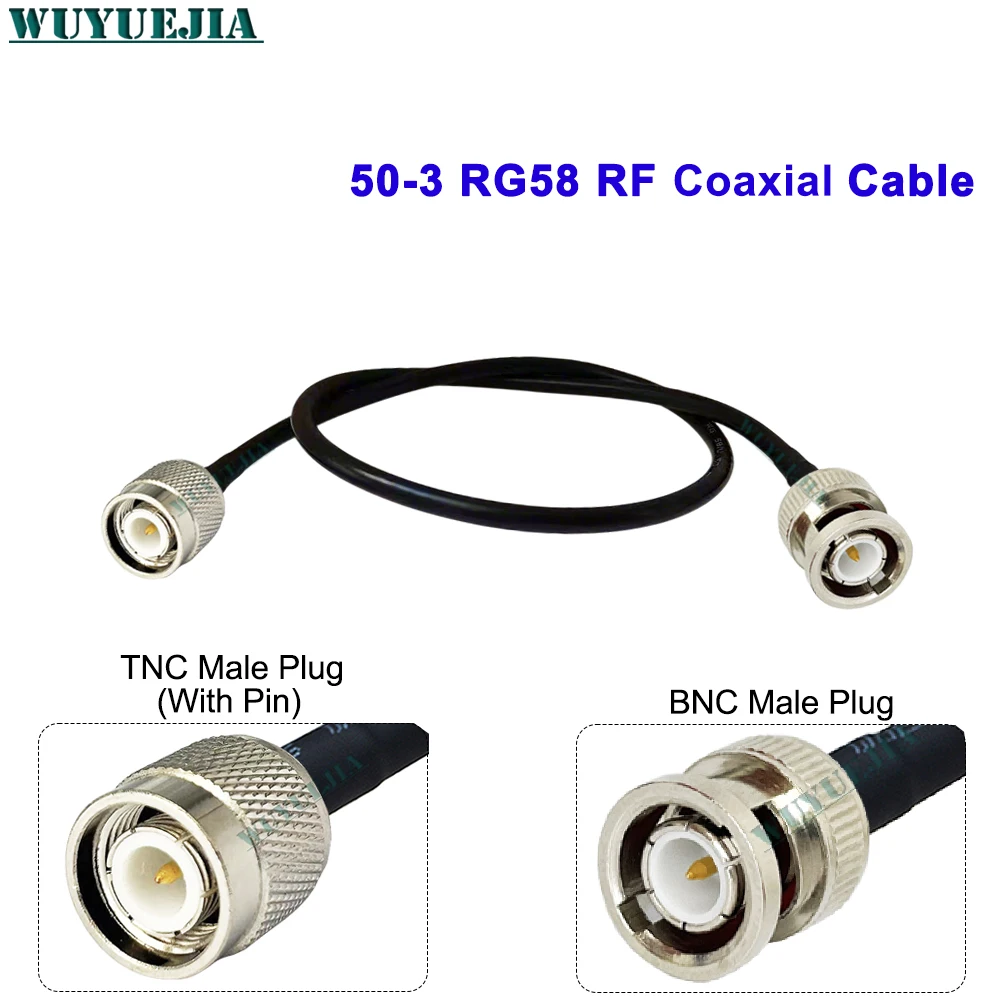 10CM-10M Q9 BNC Female Jack Waterproof to TNC Male Plug Bulkhead Adapter RG58/U RF Coax Cable 50 Ohm For Data Networking & WLAN