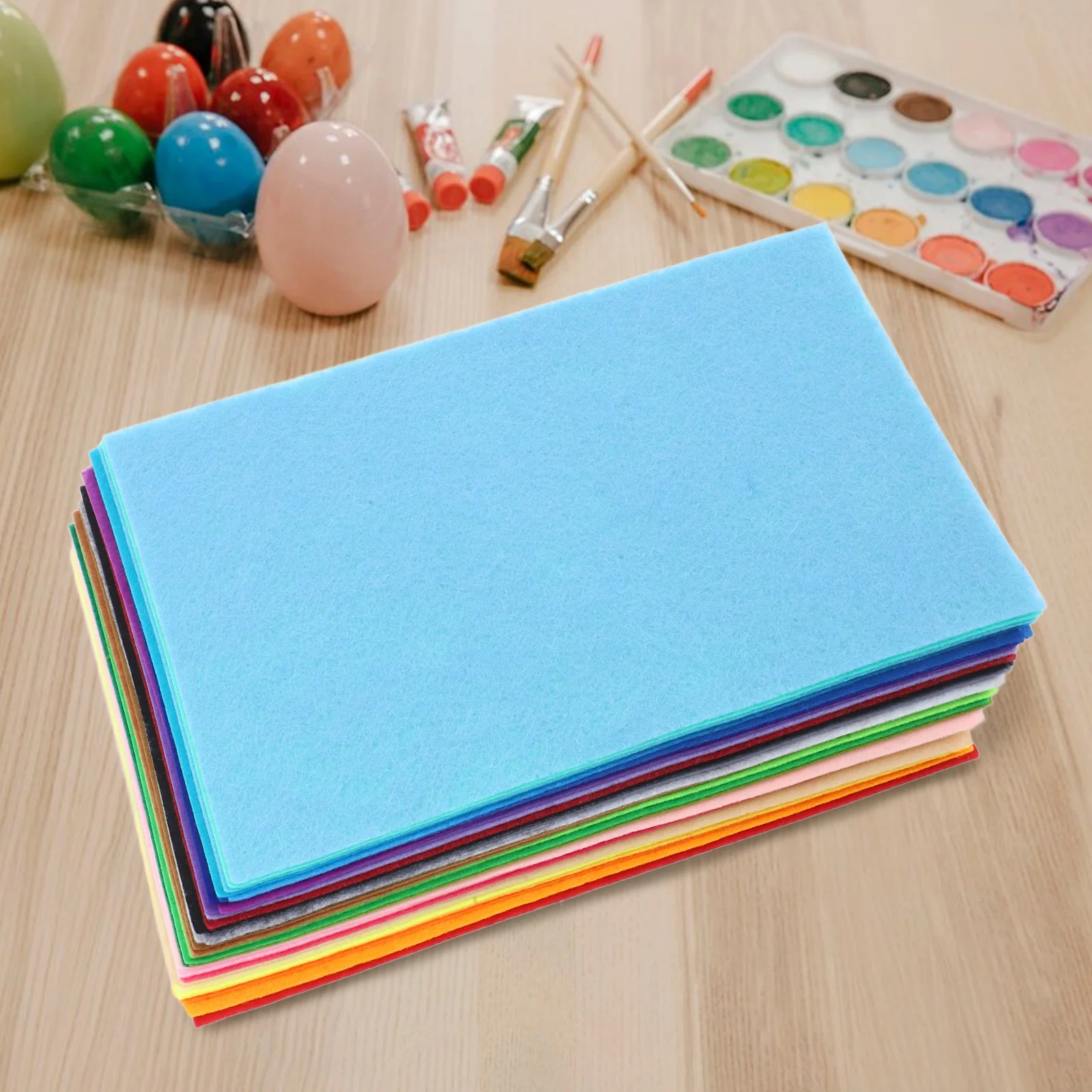 

40pcs Colored Felt Fabric Sheets Bulk Crafts Squares Colorful Pad Fabrics Cute Fall Tissue Paper For Sewing Projects