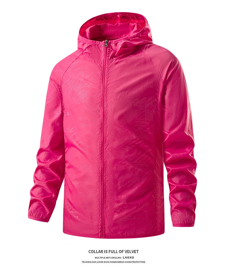 LNGXO Männer Frauen Wandern Jacken Wasserdicht Sonnenschutz Windjacke Camping Klettern Outdoor Regen Mantel Unisex Tragbare Kleidung – Detail 25