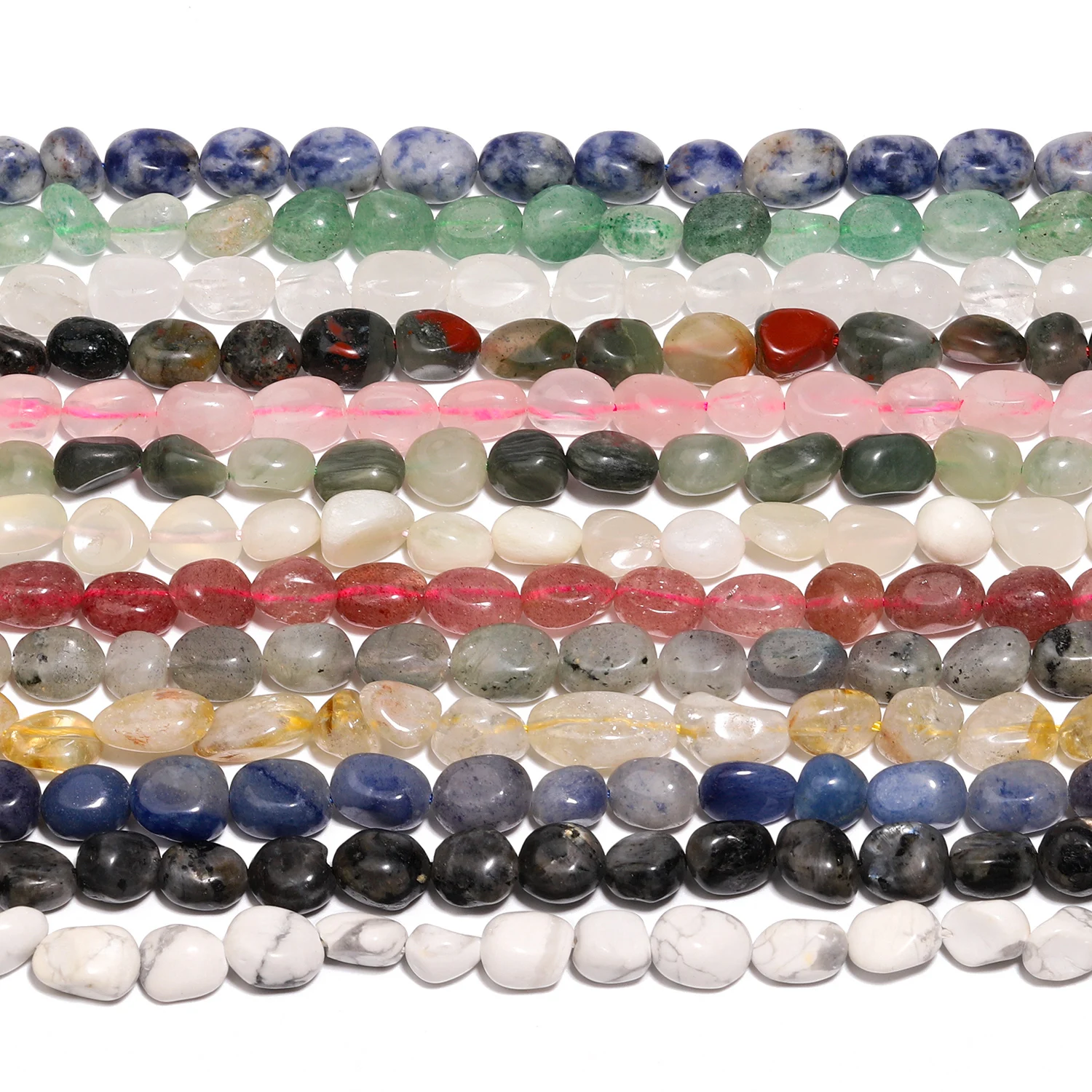 8-10mm unregelmäßige Stein perlen Natur kristall Quarz Armband Ohrringe Spacer Perle für Schmuck machen handgemachte DIY Handwerk – Detail 8