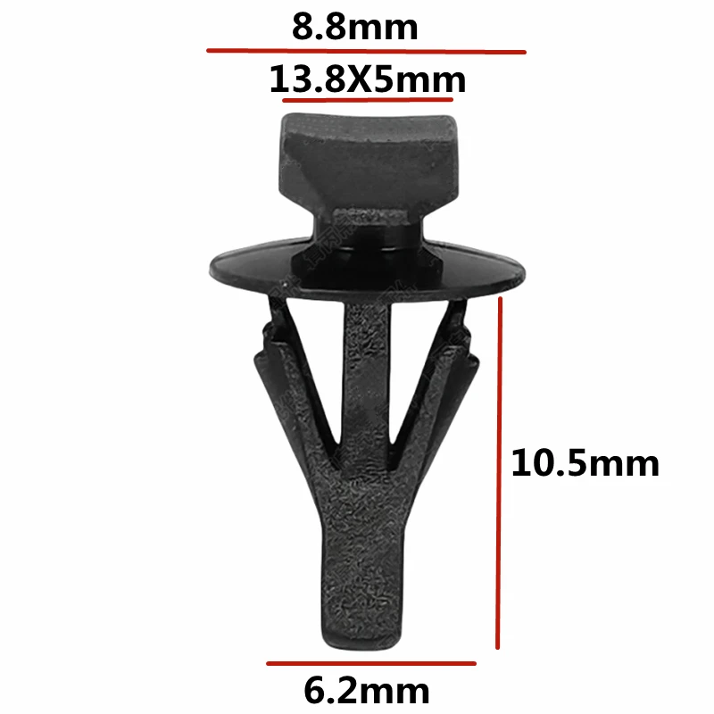 100Pcs Plastic Car Door Weatherstrip Rubber Seal Clips Auto Push Rivet Retainer Fasteners OE: 67867-0C010