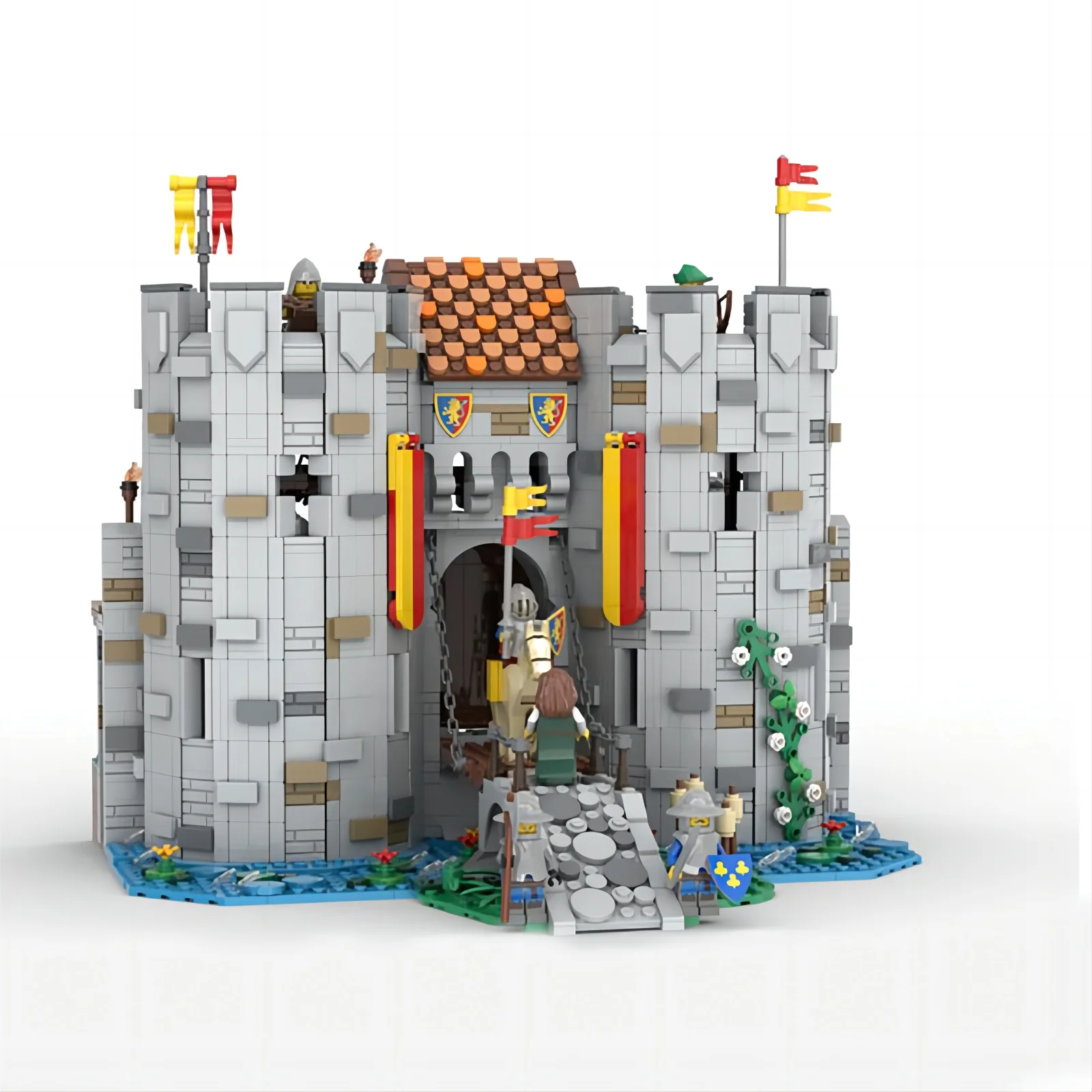 Bloco de construção MOC As portões do castelo medieval de Bricestenstein