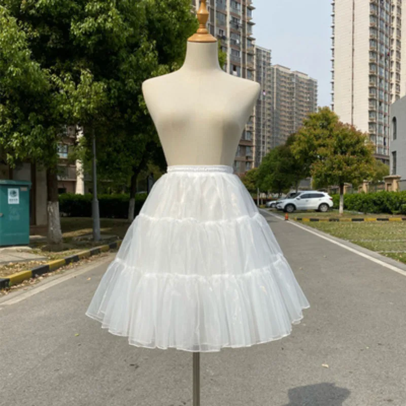 J24 Sweet Memory Lolita Cosplay Petticoat Half Skirt Colorful Tutu Skirt Party Dance Skirts Underskirt A-line Ball Petticoats