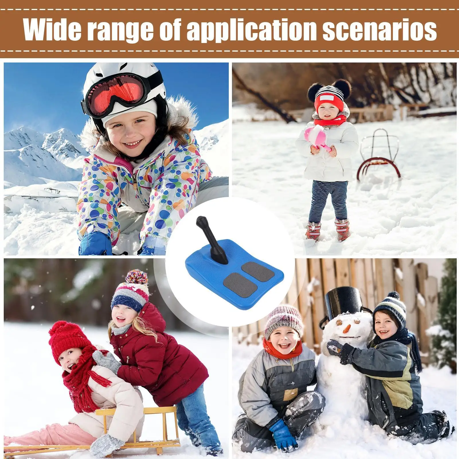 Sneeuwslee voor kinderen Draagbare winterslee met handvat Sneeuwscooter voor volwassenen Kinderen Familie Outdoor Achtertuin Racing Training