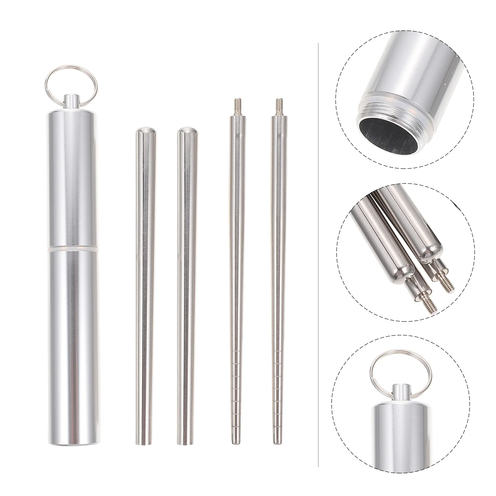 

1Set Foldable Stainless Steel Cutlery Set Lightweight Compact Convenient Tableware for Picnics Parties Travel Outdoor Events