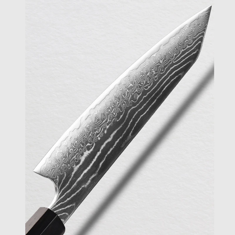 WILDMOK Damascus Steel Cooking Knife, Rust-proof Blade,Comfort Grip Octagonal Olive wood Handle, Perfect Gift for Kitchen Lovers