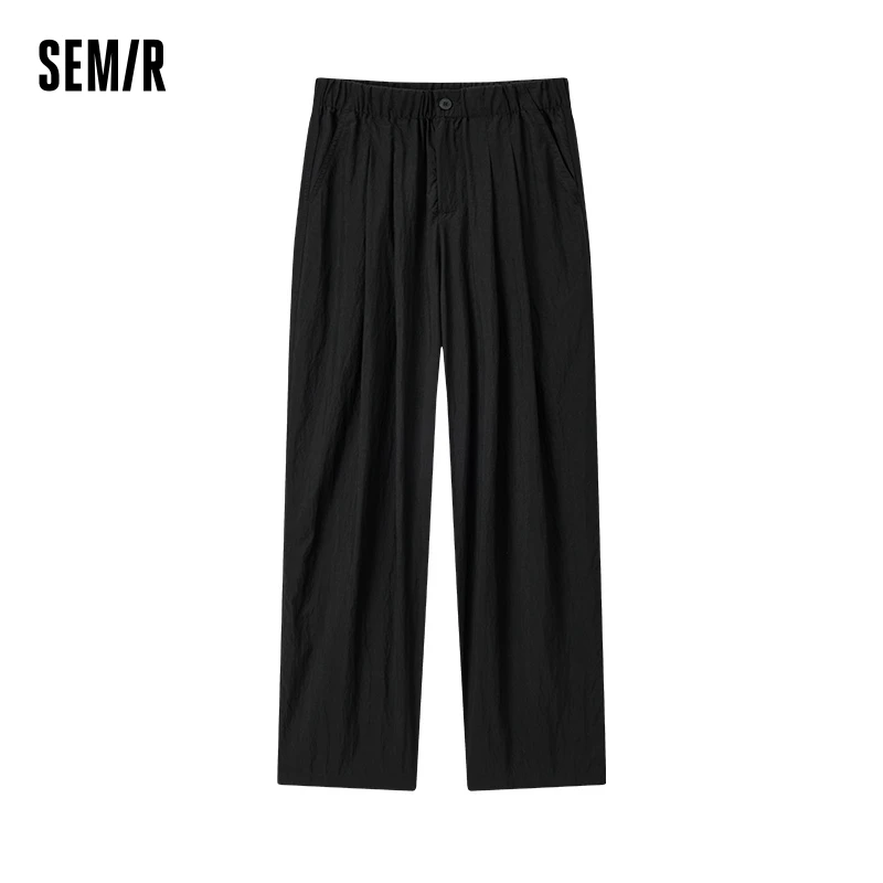 Semir Casual Pants For Women Textured Yamamoto Pants New In 2024 Summer Elastic Waist Wide-Leg Pants Japanese Style