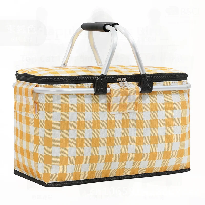 Picnic Portable Hand Carrying Heat Preservation Basket Heat Preservation Bag Portable Thickened Fresh-keeping Ice Bag Foldable O