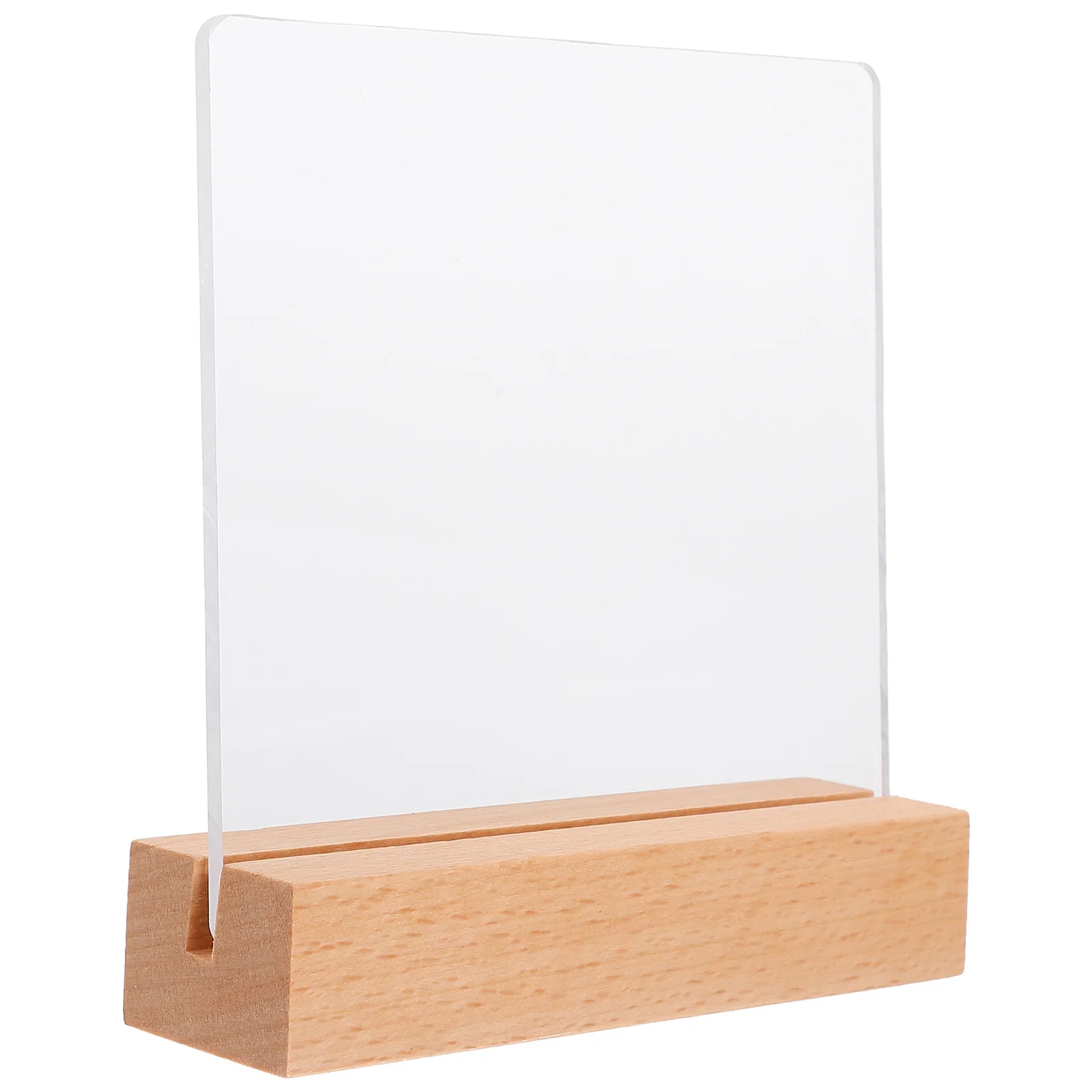 Nail Display Board Small Acrylic Sign Holder Tips Stand Decorative Boards False with Wood Base Fake Nails