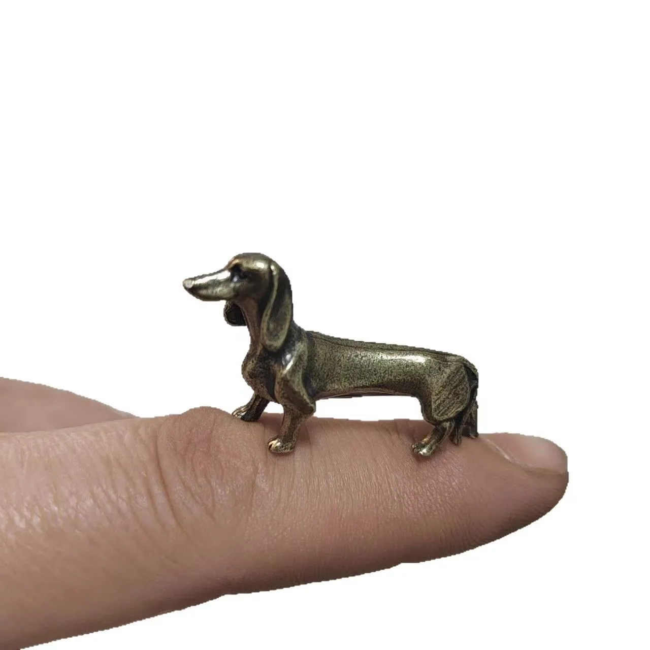 

Brass Mini Dog Sculpture - Exquisite Desktop Ornament for Home Office, Creative Gift for Halloween and Christmas ﻿